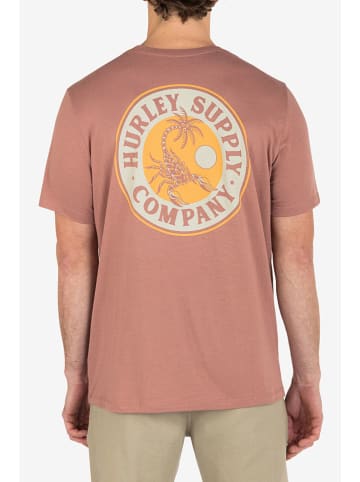 Hurley Koszulka w kolorze jasnobrązowym ze wzorem