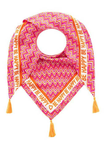 Zwillingsherz Dreieckstuch in Pink - (L)200 x (B)95 cm