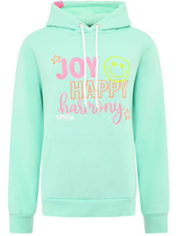 Zwillingsherz Hoodie "Joy Happy Harmony" in Mint