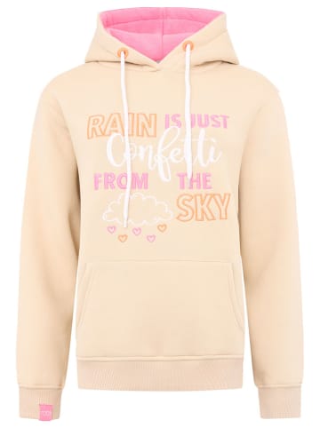 Zwillingsherz Hoodie "Confetti Rain" abrikooskleurig