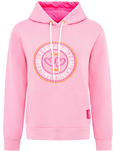 Zwillingsherz Bluza "Smile Everyday" w kolorze jasnoróżowym