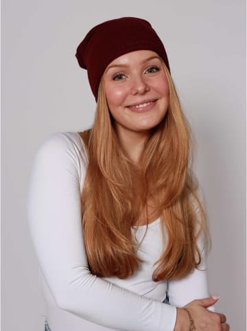 Zwillingsherz Beanie bordeaux