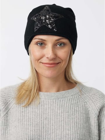 Zwillingsherz Beanie in Schwarz