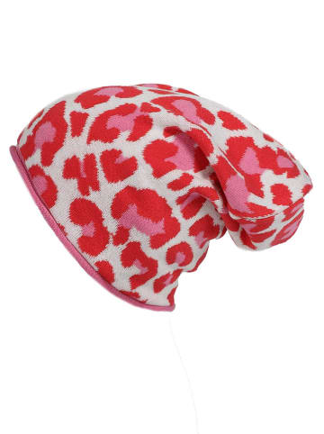 Zwillingsherz Czapka beanie w kolorze biało-czerwonym