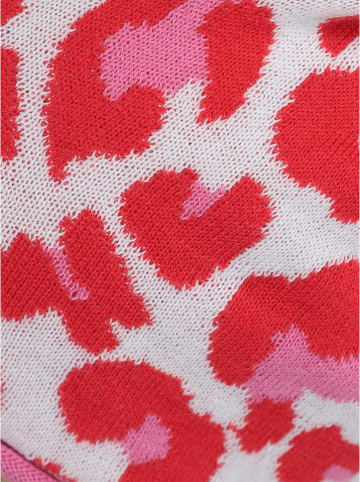 Zwillingsherz Beanie in Weiß/ Rot