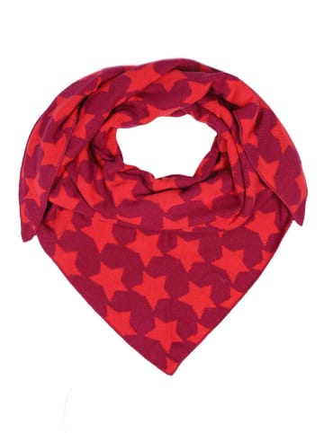 Zwillingsherz Driehoekige sjaal rood - (L)200 x (B)130 cm