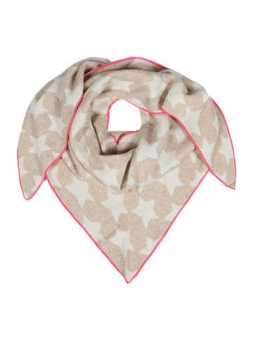 Zwillingsherz Dreieckstuch in Beige - (L)200 x (B)130 cm