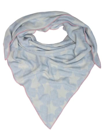 Zwillingsherz Dreieckstuch in Hellblau - (L)200 x (B)130 cm