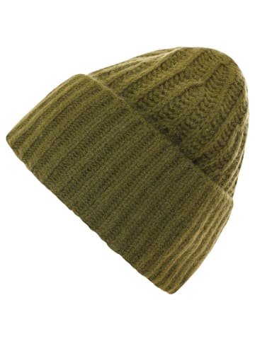 Zwillingsherz Kaschmir-Mütze in Khaki
