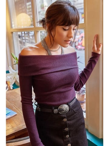 Olalook Sweter w kolorze fioletowym