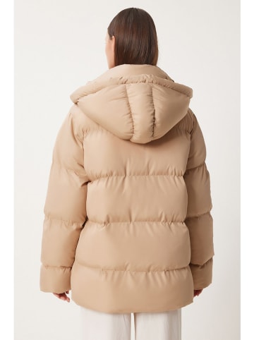 Happiness Istanbul Doorgestikte jas beige