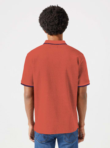 Wrangler Koszulka polo w kolorze czerwonobrązowym