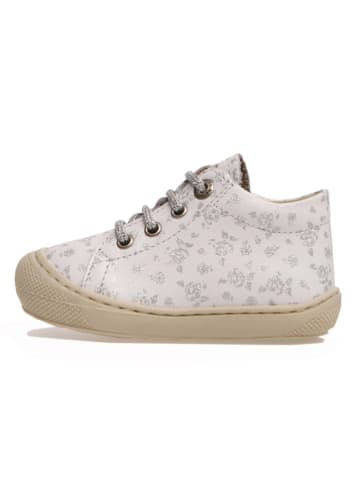 Naturino Leder-Lauflernschuhe "Cocoon" in Weiß/ Silber