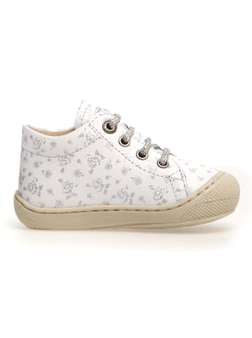 Naturino Leren loopleerschoenen "Cocoon" wit/zilverkleurig