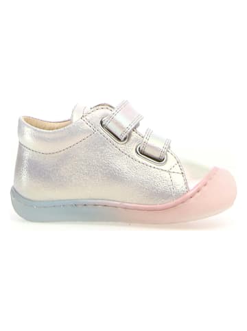 Naturino Leren loopleerschoenen "Cocoon" zilverkleurig/meerkleurig