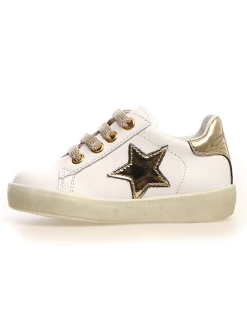 Naturino Leren sneakers "Annie" crème/goudkleurig