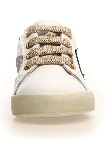 Naturino Leren sneakers "Annie" crème/goudkleurig