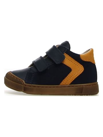 Naturino Leder-Sneakers "Heist" in Dunkelblau/ Hellbraun