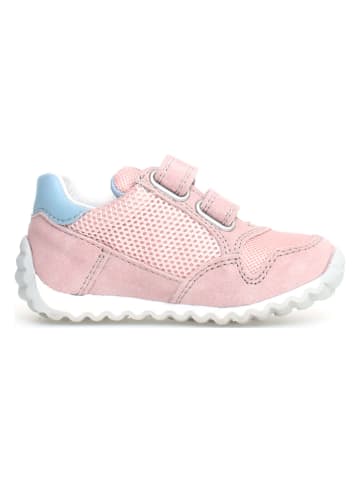 Naturino Skórzane sneakersy "Sammy 2" w kolorze jasnoróżowo-błękitnym