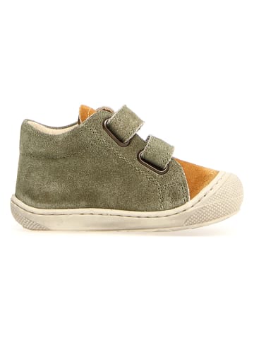 Naturino Leder-Sneakers "Macks" in Khaki/ Creme