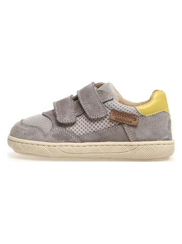 Naturino Leren sneakers "Lilox" grijs/geel