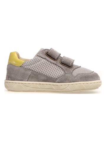 Naturino Leren sneakers "Lilox" grijs/geel