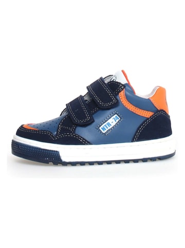 Naturino Leren sneakers "Ariton" donkerblauw/oranje
