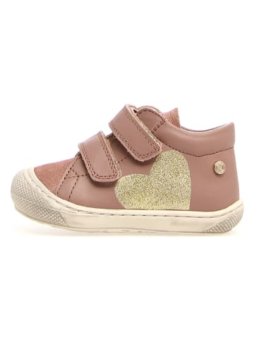 Naturino Leder-Sneakers "Dalissy" in Rosa/ Gold