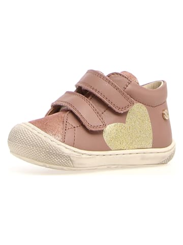 Naturino Leren sneakers "Dalissy" lichtroze/goudkleurig