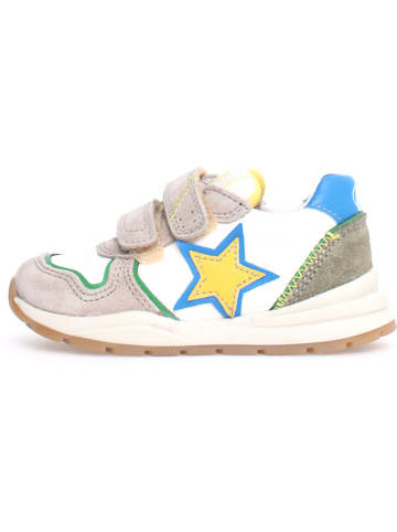 Naturino Leder-Sneakers "Argal" in Hellblau/ Beige/ Weiß
