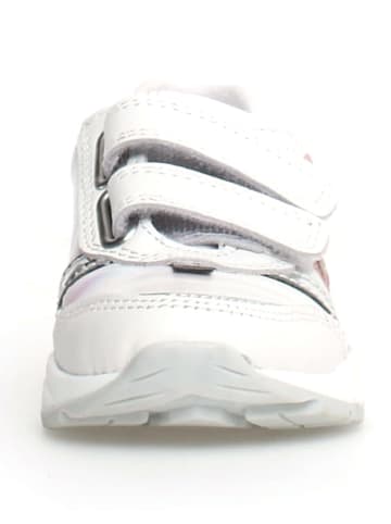 Naturino Leren sneakers "Quelly" wit/zilverkleurig