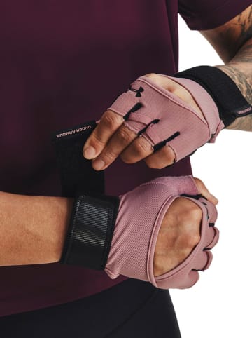 Under Armour Sporthandschuhe in Rosa/ Schwarz