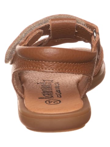 lamino Leren sandalen lichtbruin