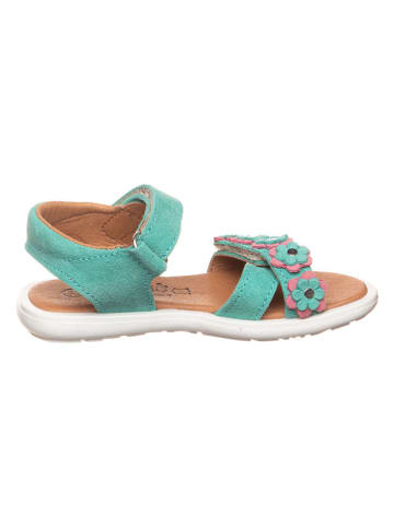 lamino Leder-Sandalen in Türkis