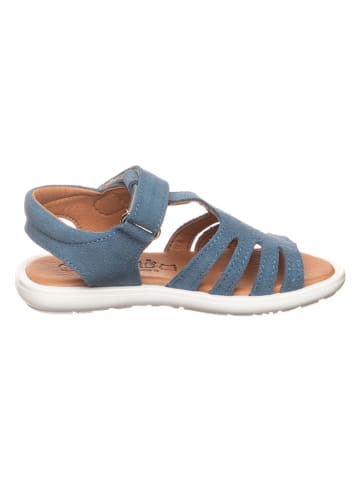 lamino Leren sandalen blauw