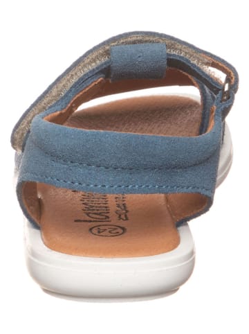 lamino Leren sandalen blauw