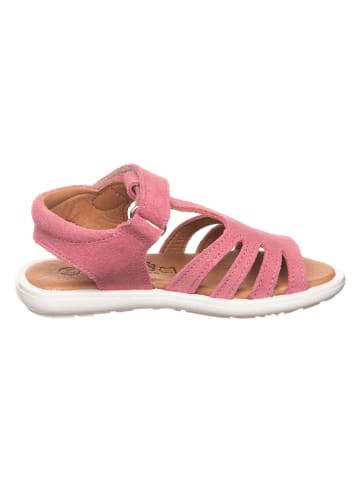 lamino Leren sandalen roze