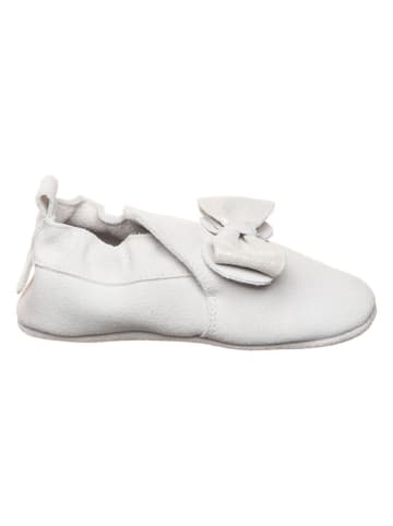 lamino Leder-Krabbelschuhe in Weiß