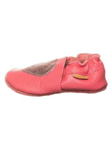lamino Leder-Krabbelschuhe in Rot