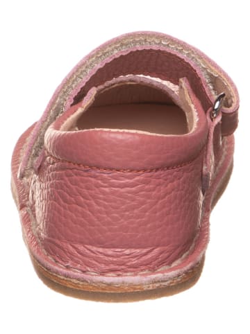 lamino Leren ballerina's met bandje lichtroze