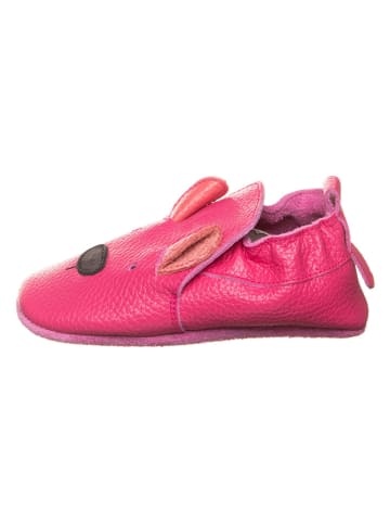 lamino Leder-Krabbelschuhe in Pink