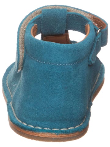 lamino Leren enkelschoenen blauw