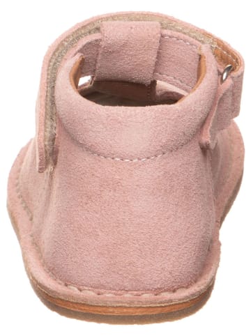 lamino Leren enkelschoenen lichtroze