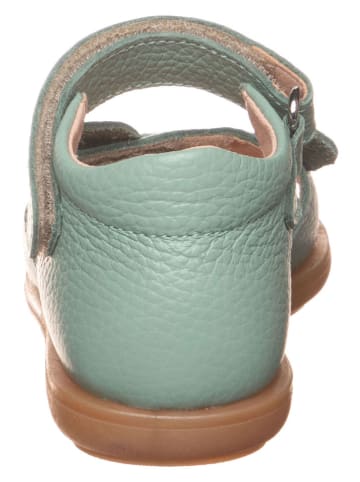 lamino Leren sandalen turquoise