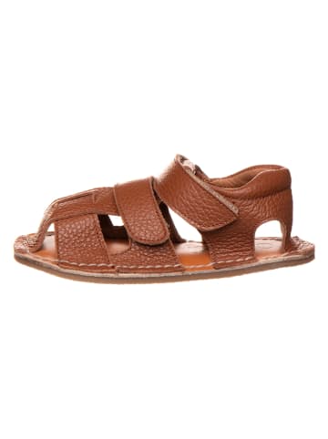 lamino Leder-Barfußsandalen in Hellbraun