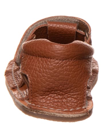 lamino Leder-Barfußsandalen in Hellbraun
