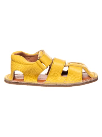 lamino Leren barefootsandalen geel