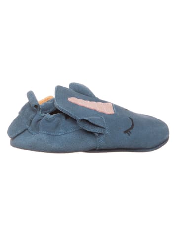 lamino Leder-Krabbelschuhe in Blau
