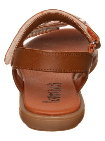 lamino Leren sandalen lichtbruin