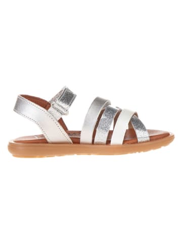 lamino Sandalen zilverkleurig